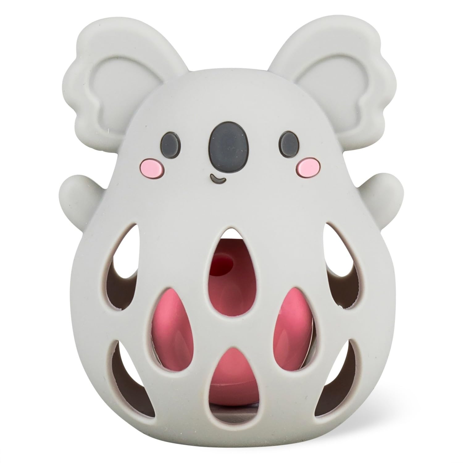 Tiger Tribe Silicone Koala Rattle - BPA-Free, Soft Sensory Toy for Newborns, Gentle Sound, Easy Grip for Little Hands, Food-Grad