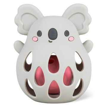 Tiger Tribe Silicone Koala Rattle - BPA-Free, Soft Sensory Toy for Newborns, Gentle Sound, Easy Grip for Little Hands, Food-Grad