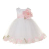 Cinderella Couture Baby Girls ' Tulle Petal Dress 12M Med Wht/Lt Pink (1170B)