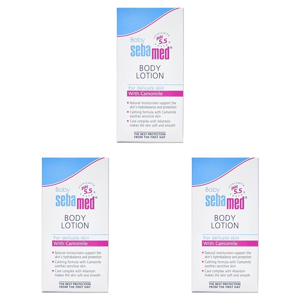 Sebamed Baby Body Lotion 50 Ml|Ph 5.5|Camomile & Allantoin| Dermatalogically Tested| Sensitive Skin (Pack Of 3)
