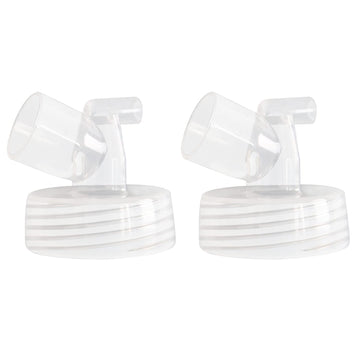 Wide Mouth Base Connector 2pc - Compatible with Motif & Spectra S1 S2 Pumps & Bottles; Compatible with Medela, Maymom, Pumpin Pa