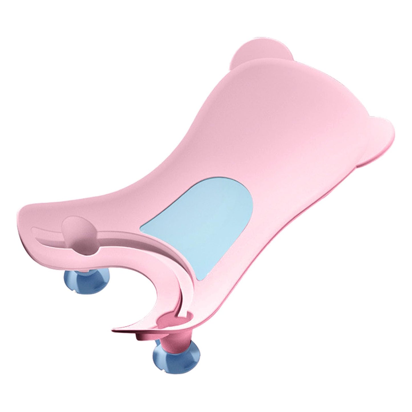 Infant Sink Bather SemiCircular Basin Rinse Clean Baby Bathing Suit Foldable Butt Wash Ergonomic Portable Home for Newborn (Pink