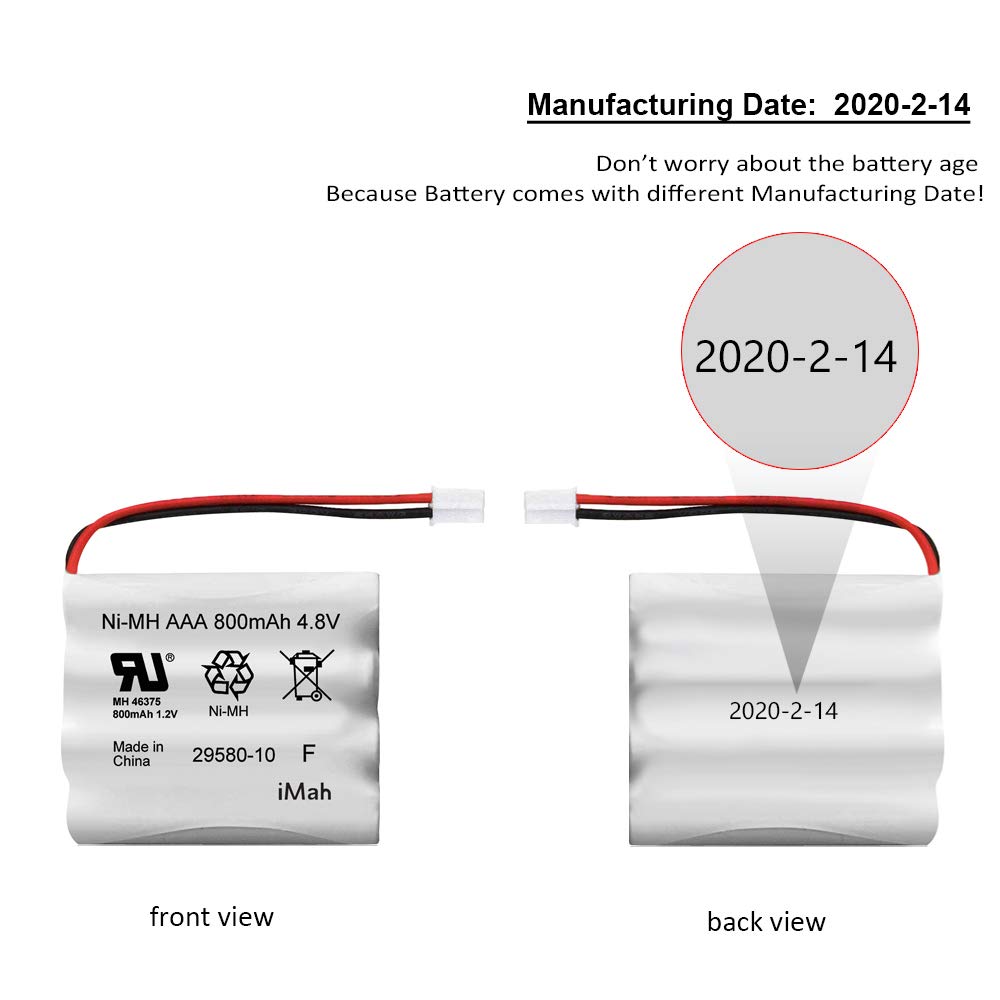 Imah Replacement 29580-10 Battery For Summer Infant Baby Monitor 29580 29590 29610 29620 29630 29710 29740 29790 29940 Ni-Mh Aaa