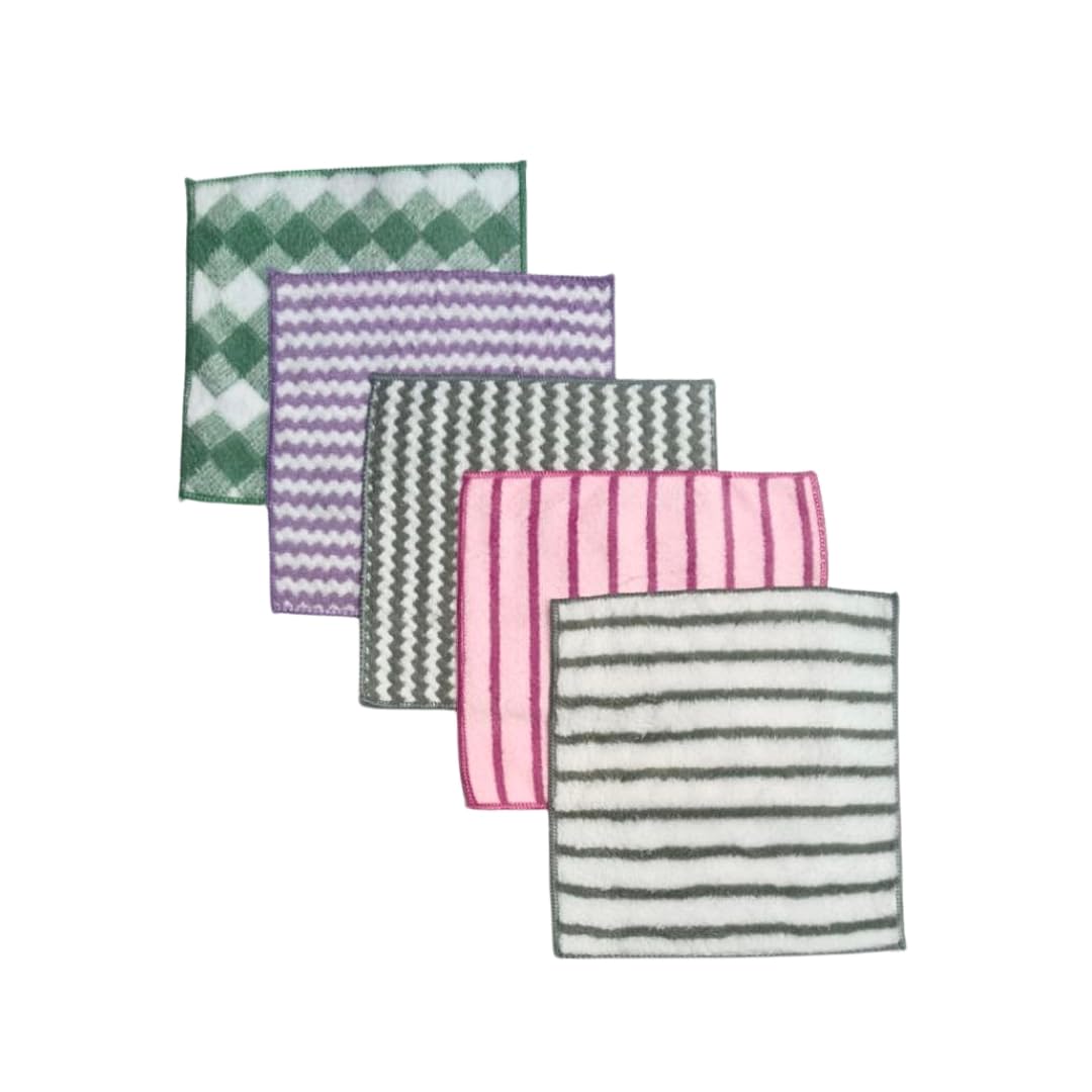CRYSTALFRESH Bath Towels Quick Dry Super Absorbent Super Soft Bath Towel for Babies (Random Designs & Color) (25 x 25 CM) Pack o