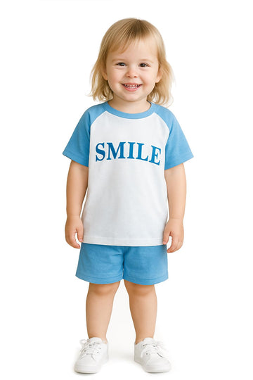 Bold N Elegant Kids Colorblock Half Sleeve Polyester TShirt Shorts Summer Clothing Set For Infant Toddler Baby Boy Girl (23 Ye