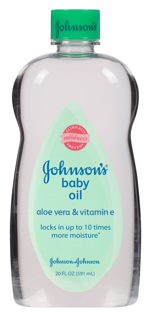 Johnson S Baby Oil, Mineral Oil Enriched With Aloe Vera And Vitamin E To Prevent Moisture Loss, Hypoallergenic, 20 Fl. Oz (Pack