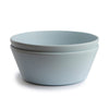 Mushie Round Dinnerware Bowls For Kids | Made In Denmark, Set Of 2 (Powder Blue)