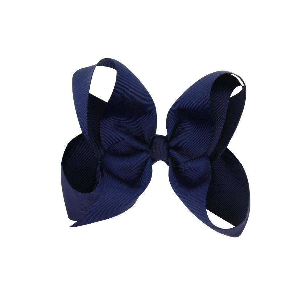 Ld Dress Baby Girls Infant Headbands With Kids Hair Bows(16) (Color Navy)