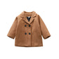 Mozikqin Toddler Baby Boys Girls Wool Coat Winter Warm Double Breasted Trench Coat Kids Jacket Outwear Clothes (Khaki,4-5T)
