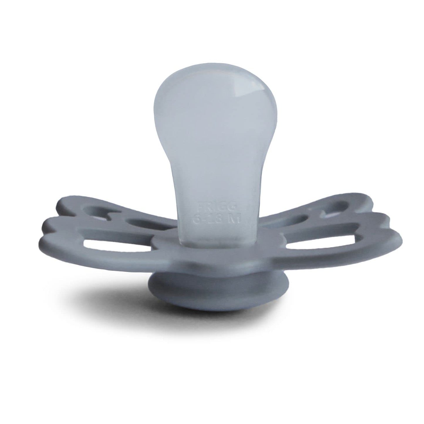 Frigg Butterfly Anatomical Silkysoft Silicone Baby Pacifier | Made In Denmark | Bpa-Free (Great Gray/Honey Gold, 6-18 Months)