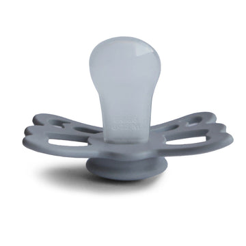 Frigg Butterfly Anatomical Silkysoft Silicone Baby Pacifier | Made In Denmark | Bpa-Free (Great Gray/Honey Gold, 6-18 Months)