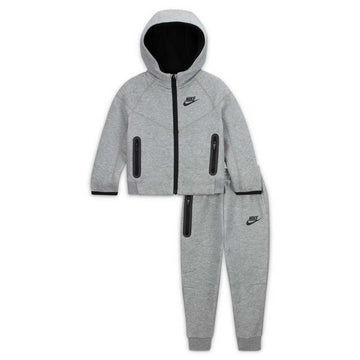 Nike Sportswear Tech Fleece Full-Zip Set Baby 2-Piece Hoodie Set (66L050-042, Dark Grey Heather) Size 24M