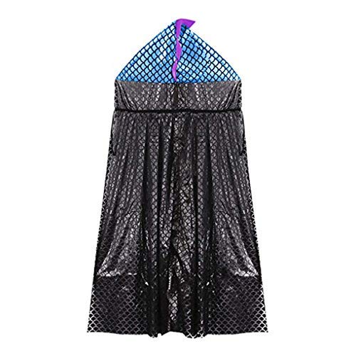 Boys Girls Kids Dinosaur Cape Dragon Hooded Cloak Halloween Costume Christmas Fancy Cape Cosplay Costumes (Blue)