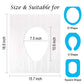 50 Pack Disposable Plastic Toilet Seat Cover Non Slip Individually Wrapped For Travel Perfect For Potty Training Ideal For Adult