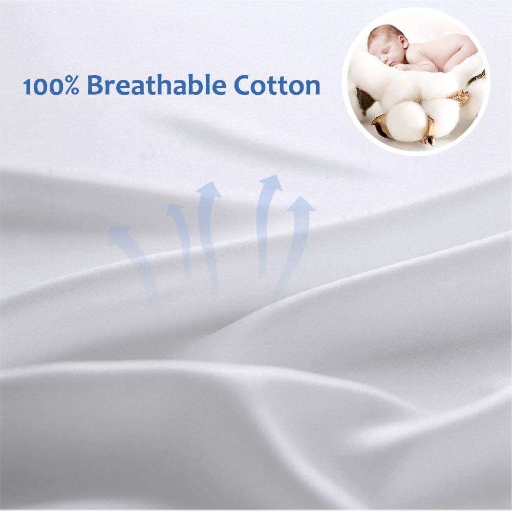 Precoco Toddler Pillowcase Set - 2 White Cotton 14X19 Inch Pillow Covers With Zipper Design For Secure Fit And Comfortable Sleep