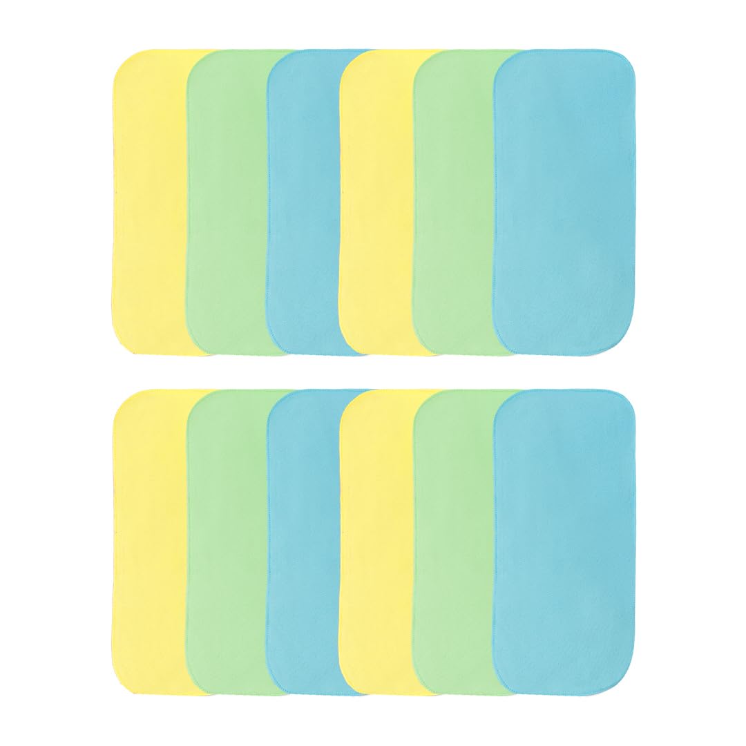 Superbottoms Reusable StayDry Fleece Nappy Liners For Cloth Diapers For Babies, (Set Of 12) Pack Of 12, Easy Clean Top Sheets 