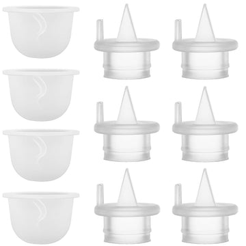 6Pcs Duckbill Valves And 4Pcs Silicone Diaphragm Compatible With Zomee Z1/Z2/Babybuddha/Ncvi 8782/8780/Motif Twist Breast Pump R