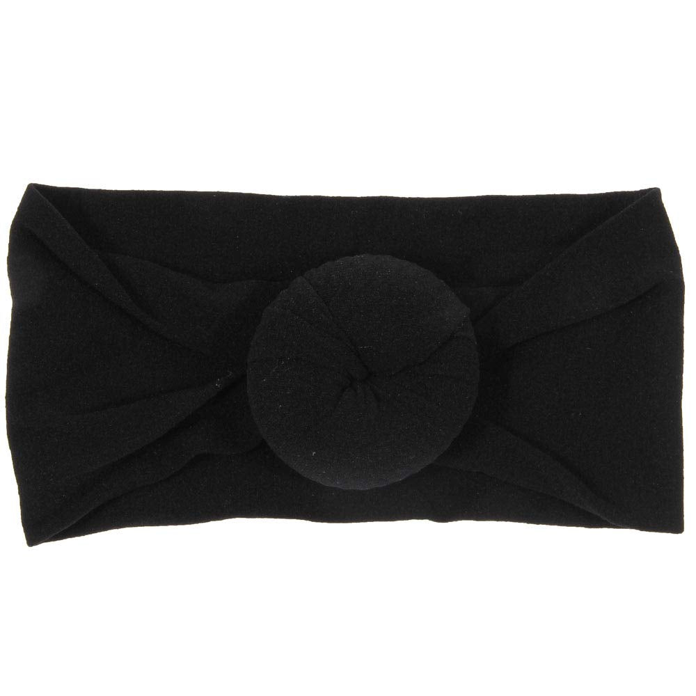 Nishine 6 Pack Cute Toddler Baby Girls Elastic Soft Nylon Headwraps Infant Knot Bow Headband Turban (Set 2)