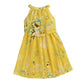 Hopscotch Girls Floral Print Casual Dress In Yellow Color For Ages 34 Years