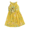 Hopscotch Girls Floral Print Casual Dress In Yellow Color For Ages 34 Years