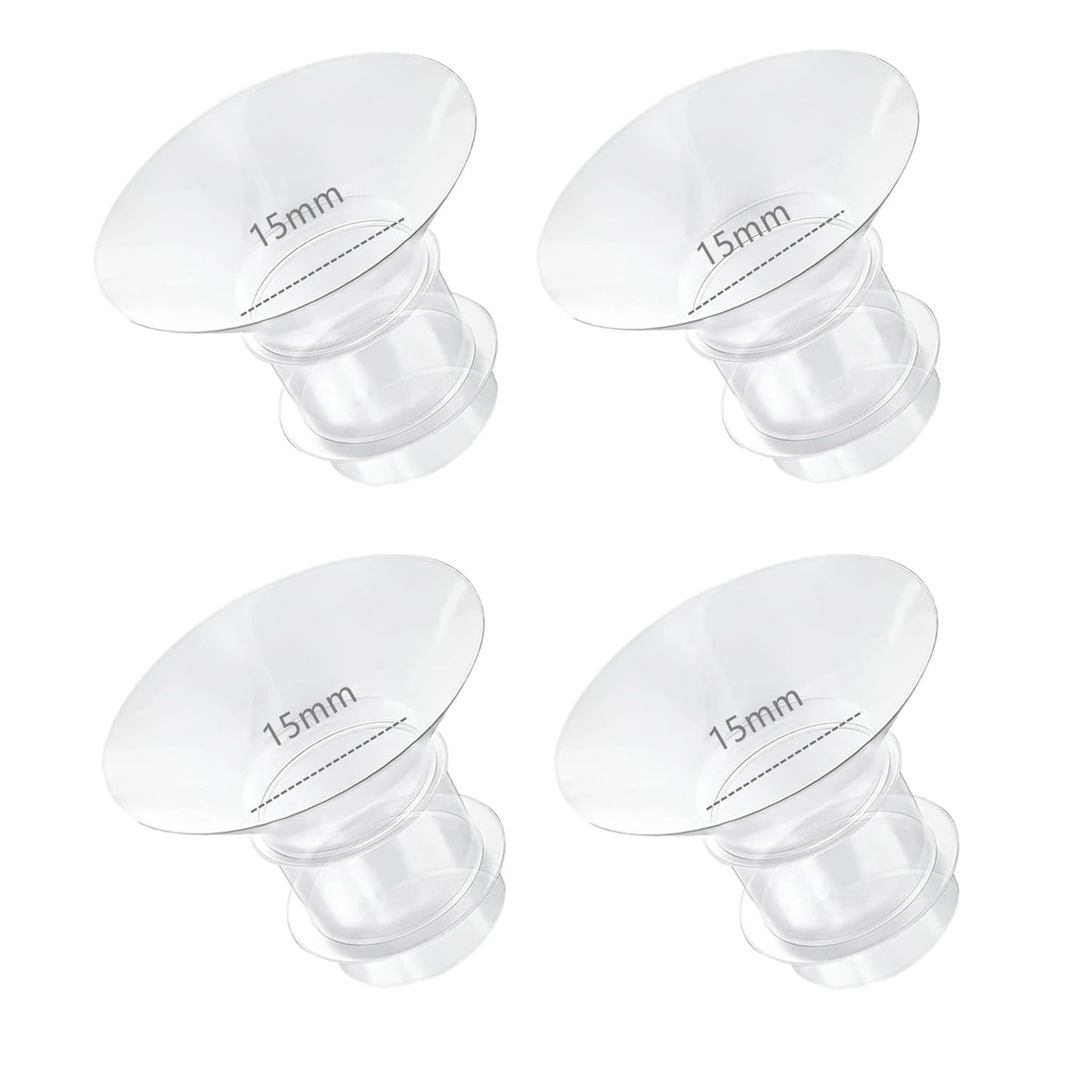 4Pcs Flange Insert 15Mm Compatible With Medela/Spectra/Willow/Tsrete/Momcozy S9/S12/S9Pro/S12Pro Breastpump 24Mm Shields, Reduce
