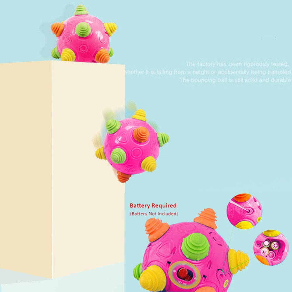 YMDLY Toys Toddler Baby Bouncing Sensory Ball - Sturdy Durable Crawling Ball Toy Fun Learning Ball Toy Two Modes Baby Music Ball