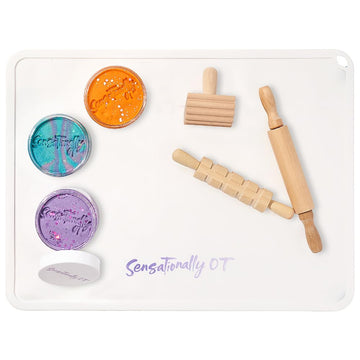 Sensationally Ot 16X13 Inches Premium Silicone Placemat For Toddlers - Non-Slip, Easy Clean Design, Kids Placemats For Dinning T