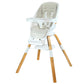 TruBliss Turn-A-Tot High Chair for Babies and Toddlers, 2 in 1 Wooden Portable Baby Feeder or Adjustable Childs Seat with 360 D