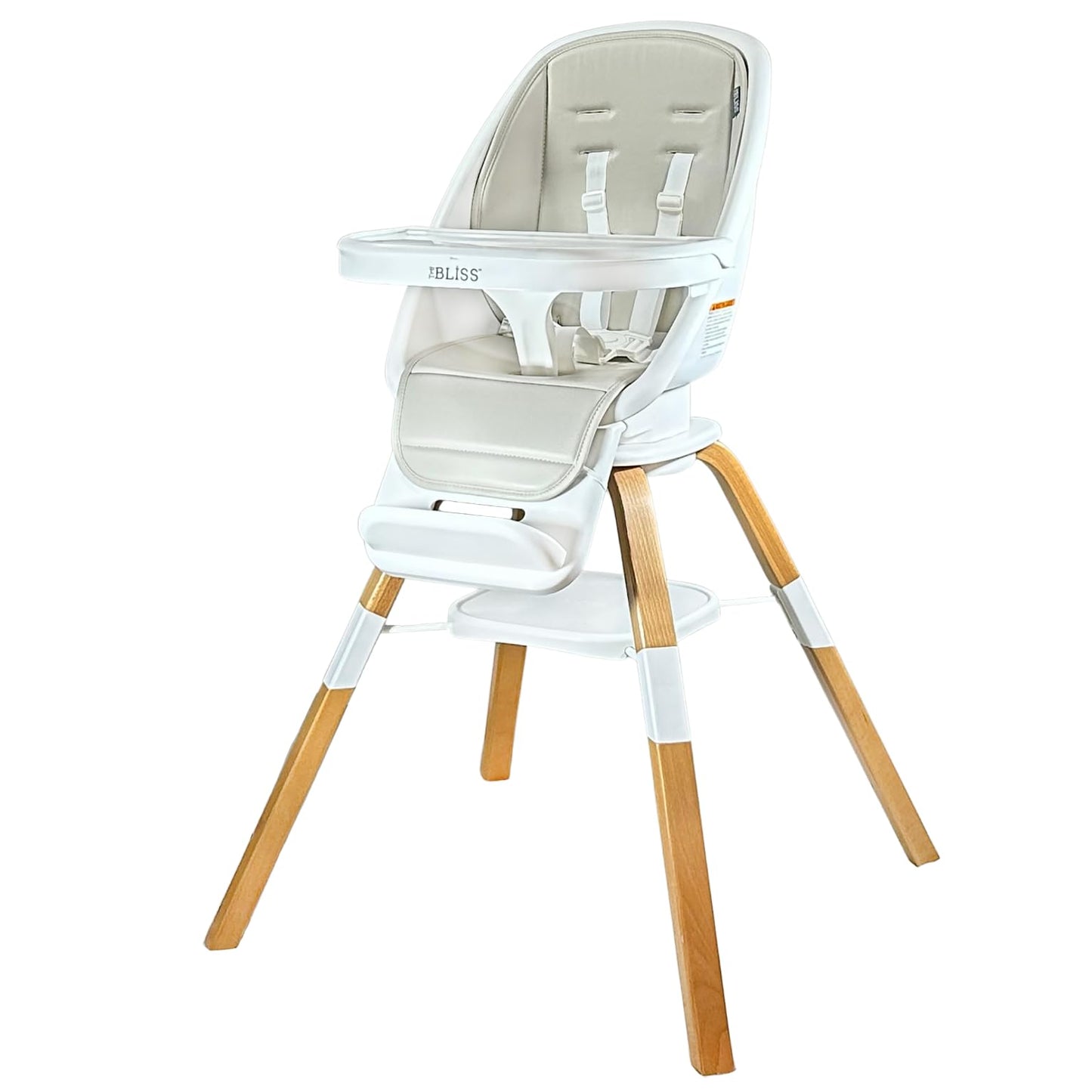TruBliss Turn-A-Tot High Chair for Babies and Toddlers, 2 in 1 Wooden Portable Baby Feeder or Adjustable Childs Seat with 360 D