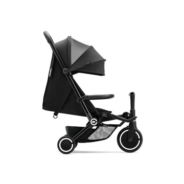 Smartrike Traveler Travel Stroller for Toddlers - Lightweight, Foldable & Compact Stroller with Near-Flat Recline, Onyx Black