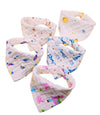 Babygo Organic Cotton Bandana Bibs | 8Layer Super Absorbent Bibs With Snap Buttons For Drooling & Feeding, Soft, Washable & Reu