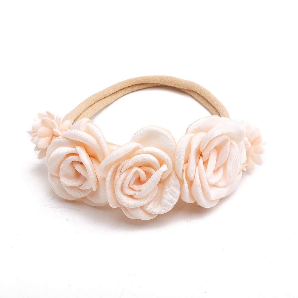 Mligril Baby Headbands Set Flower Hair Bows Accessories-Elastic Hair Band Crown Floral Wraps Birthday Gifts For Girls Newborn In