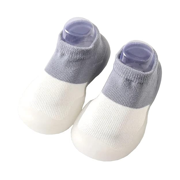 Shrbi Cotton Shoes Socks For New Born Baby, Toddlers, Kids  Unisex Design, Anti Slippery, Soft, Breathable Baby Girls, Boys For
