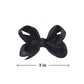 3 Inch Satin Bow For Little Girls - 2 Pcs (Black)