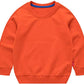 Haxico Unisex Kids Solid Cotton Thin Pullover Sweatshirt T-Shirt Toddler Baby Crewneck Long Sleeve Tshirts Tops Blouse Orange