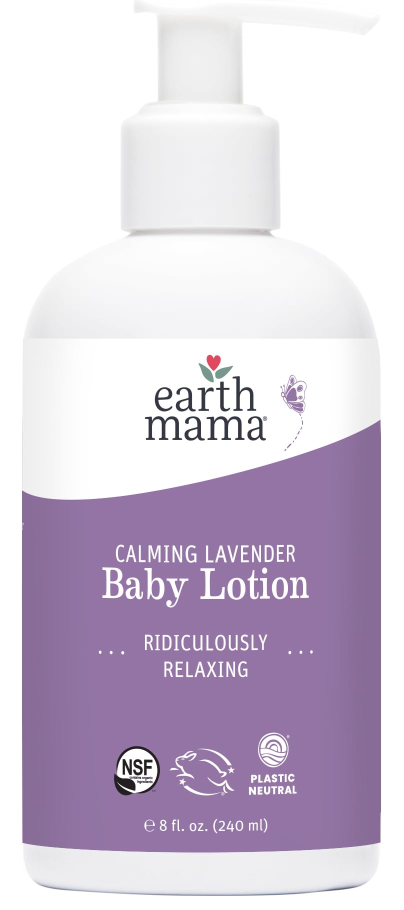 Earth Mama Calming Lavender Baby Lotion For Dry Skin, Calendula Cream For Newborn Skin Care, Organic Moisturizer For Children Wi