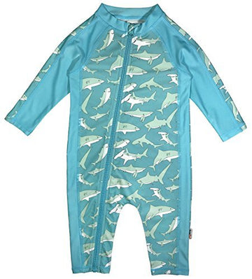 Swimzip Boys' Long-Sleeve Upf 50+ Swimsuit For Baby, Toddler, & Little Boys