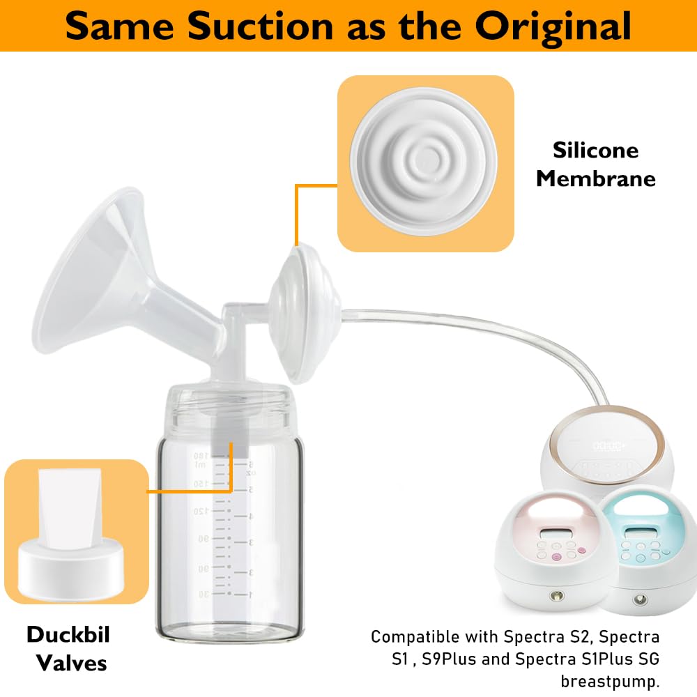 6Pcs Silicone Membrane Replacement Parts Compatible With Spectra S1 S2 9 Plus Breast Pumps,Replace Original Spectra Pump Parts