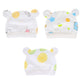 Syga Pack Of 3 Newborn Baby Cap Knitted Cotton Cartoon Printing Double Ear Hat For 03 Months Multicolour
