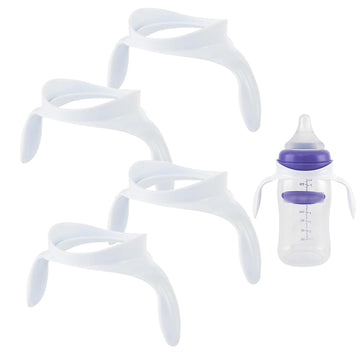 Baby Bottle Handles Compatible For Lansinoh Bottles, Feeding Bottles Holder Accessories, White, Pack Of 4