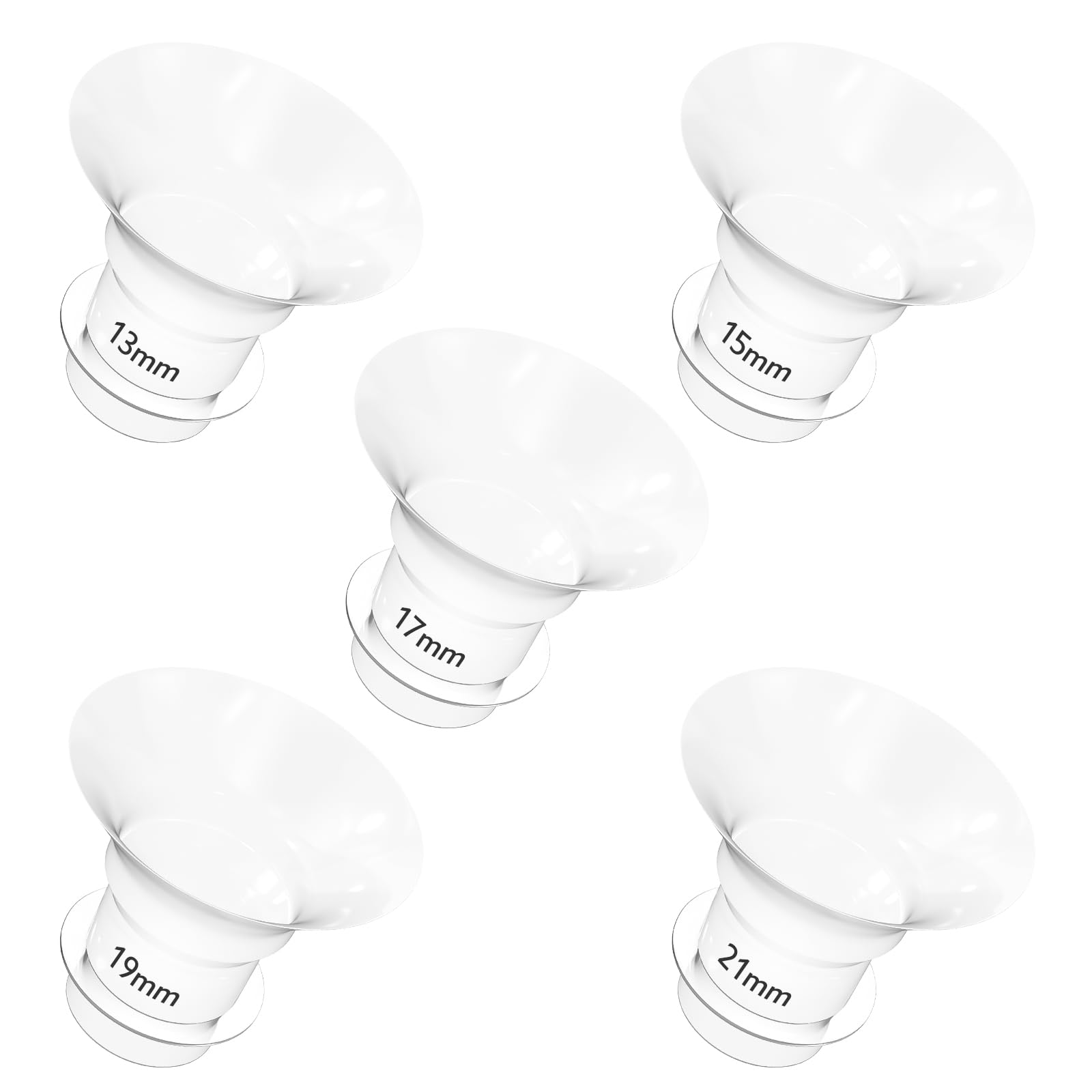 Zooawa S32 Breast Pump Flange Inserts 13/15/17/19/21mm, Compatible with Momcozy S9/S10/S10Pro/S12/S12/S32 Wearable Breast Pump 2