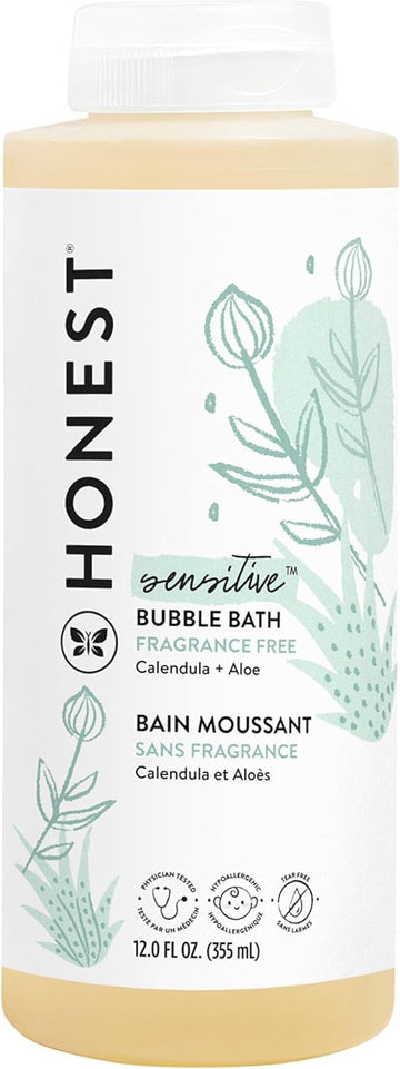 The Honest Company Foaming Bubble Bath | Gentle For Baby | Naturally Derived, Tear-Free, Hypoallergenic | Fragrance Free Sensiti