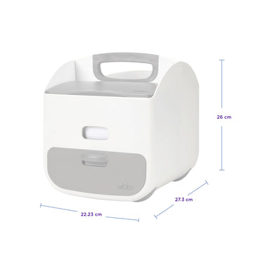 Ubbi Portable Diaper Changing Station Diaper Storage Caddy Organizer With Folding Changing Mat, Stores Baby Diapers, Wipes And B