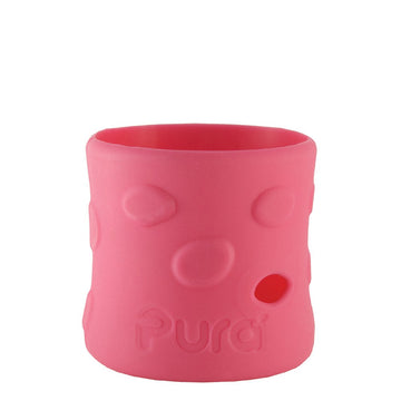 Pura Kiki Pebble Silicone Bottle Sleeve, Pink, Short