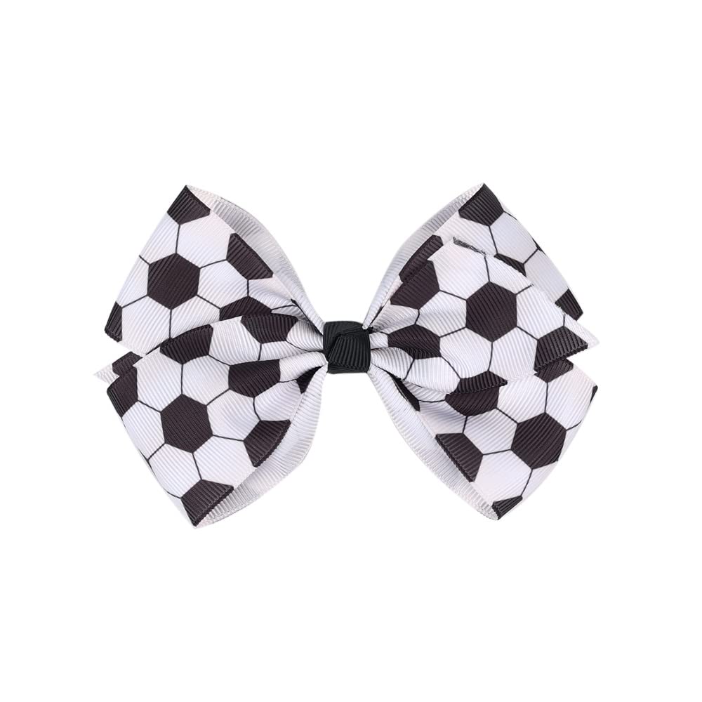 Baby Sport Ball Hair Bow Pin Baby Soccer Hair Clips Baby Softball Bow Hair Pin Bbg60 (F1)