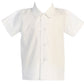 Lito Baby Boys Infant Toddler White Short Sleeved Simple Dress Shirt - S