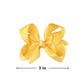 3 Inch Satin Bow For Little Girls - 2 Pcs (Gold)
