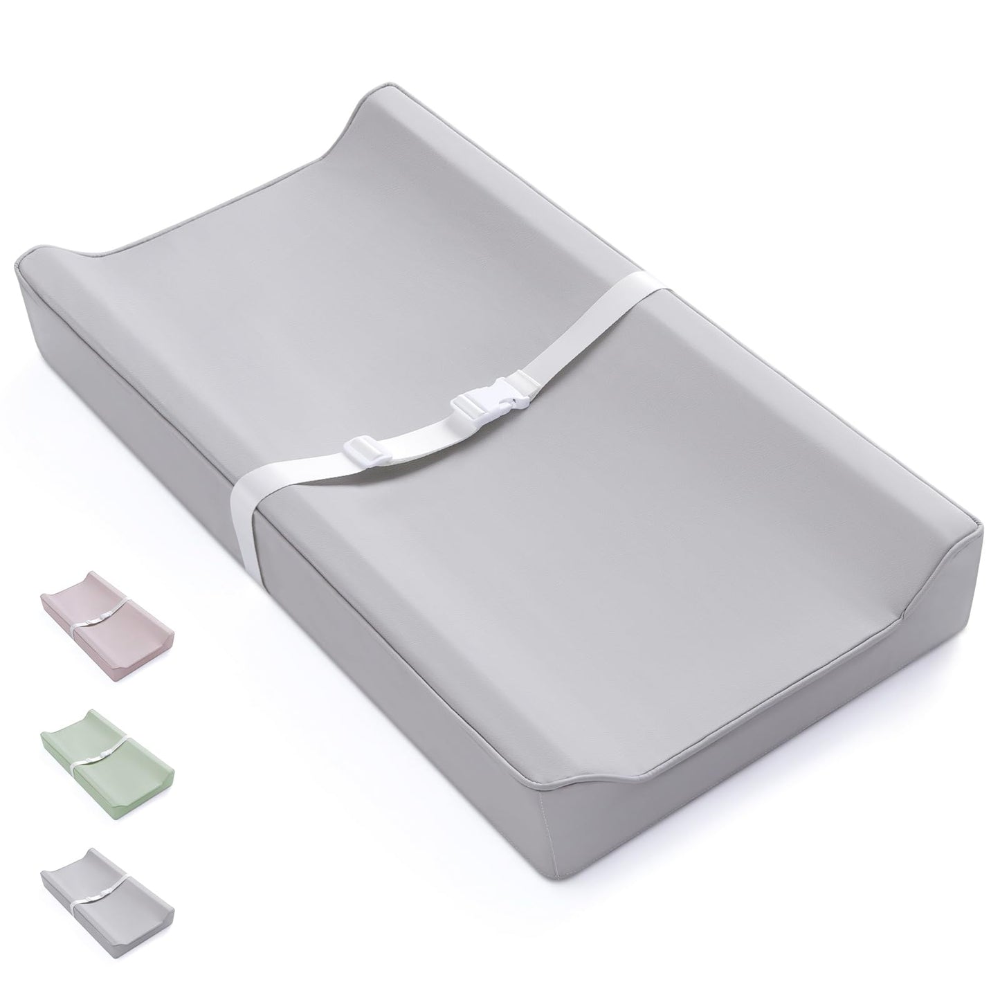 Blissful Diary Vegan Leather Baby Changing Pad With Waterproof & Wipe-Clean Pu Cover, Standard Size Cozy Baby Changing Table Pad