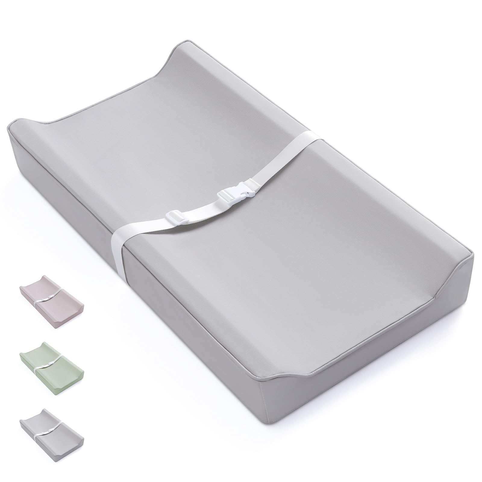 Blissful Diary Vegan Leather Baby Changing Pad With Waterproof & Wipe-Clean Pu Cover, Standard Size Cozy Baby Changing Table Pad