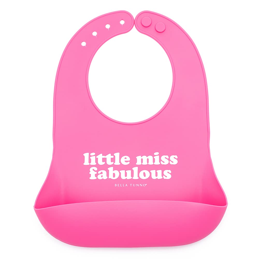 Bella Tunno Girl      S Wonder Bib - Silicone Baby Bib For Girls With Adjustable Neck, Non-Toxic & Bpa Free Soft Silicone Bib, D